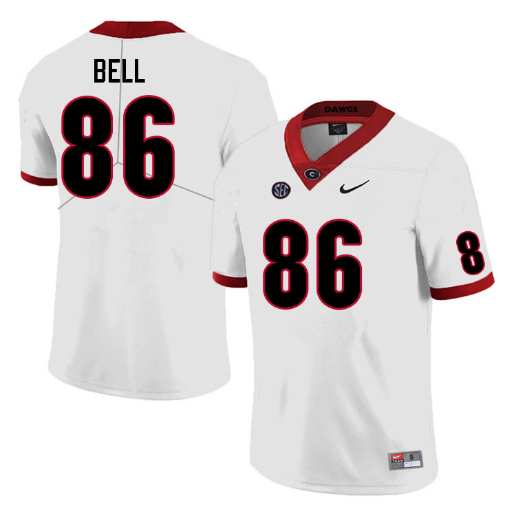 Georgia Bulldogs #86 Dillon Bell College Football Jerseys Sale-White